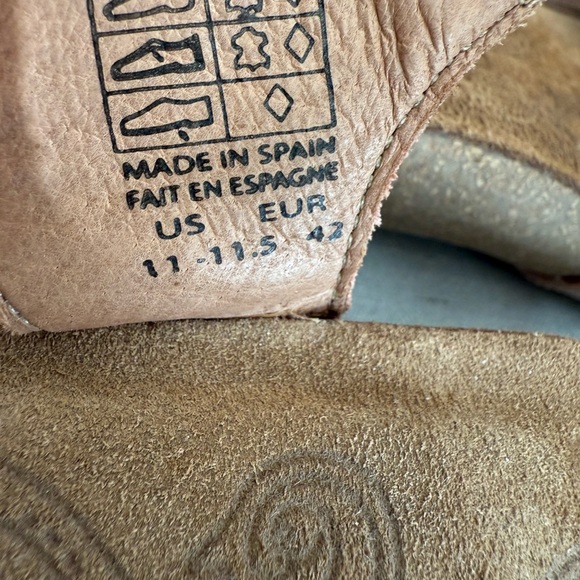 New Taos Footwear Blush Leather Braid Strap Wedge Sandals - Picture 11 of 13